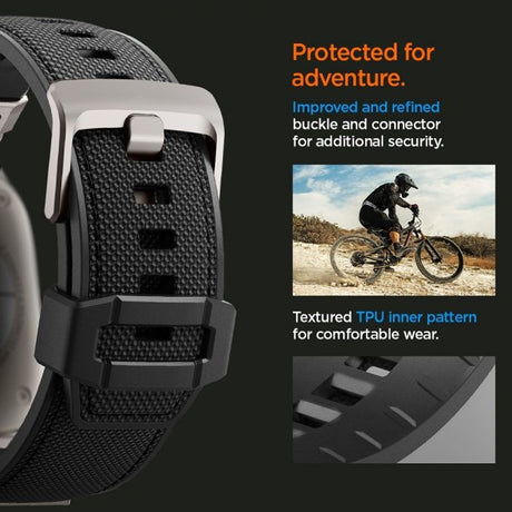 Spigen Apple Watch 44/45/46mm/Ultra 49mm ranneke DuraPro Armor, musta