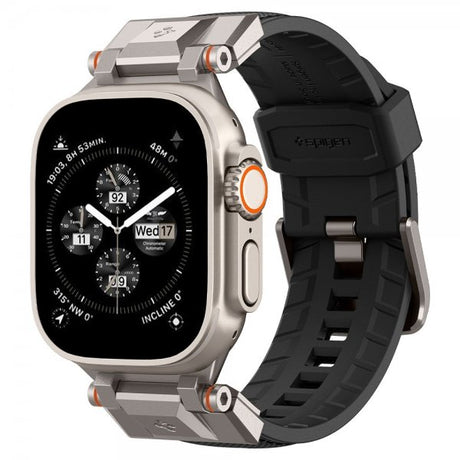 Spigen Apple Watch 44/45/46mm/Ultra 49mm ranneke DuraPro Armor, musta