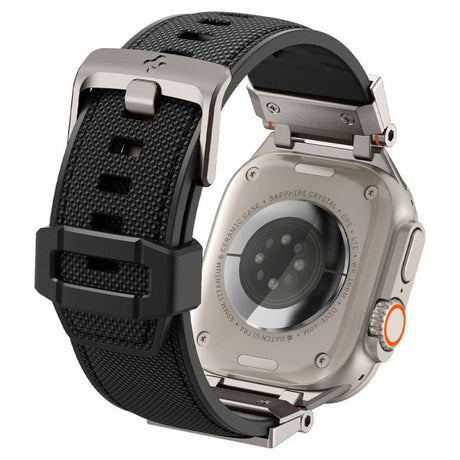 Spigen Apple Watch 44/45/46mm/Ultra 49mm ranneke DuraPro Armor, musta