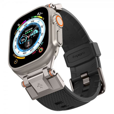 Spigen Apple Watch 44/45/46mm/Ultra 49mm ranneke DuraPro Armor, musta