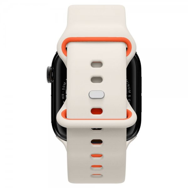 Spigen Apple Watch 44/45/46mm/Ultra 49mm ranneke Nano Pop Oranssi Beige