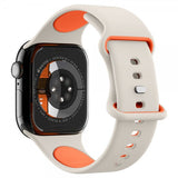 Spigen Apple Watch 44/45/46mm/Ultra 49mm ranneke Nano Pop Oranssi Beige