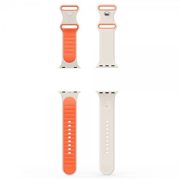 Spigen Apple Watch 44/45/46mm/Ultra 49mm ranneke Nano Pop Oranssi Beige