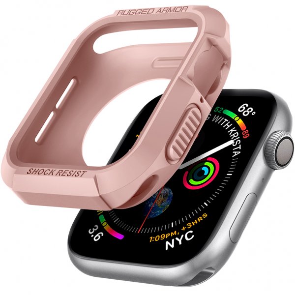 Spigen Apple Watch 44/45mm Suojakuori Rugged Armor Ruusukulta