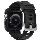 Spigen Apple Watch 44/45mm kuori rannekkeella Rugged Armor Pro Charcoal Grey