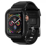 Spigen Apple Watch 44/45mm Suojakotelo ja ranneke Rugged Armor Pro Musta