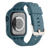 Apple Watch 45mm Ranneke Kudottu Tekstuuri Sinivihreä