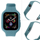 Apple Watch 45mm Ranneke Kudottu Tekstuuri Sinivihreä