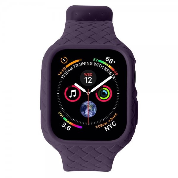 Apple Watch 45mm Ranneke Kudottu Tekstuuri Violetti