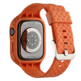 Apple Watch 45mm Ranneke Kudottu Tekstuuri Oranssi