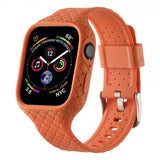 Apple Watch 45mm Ranneke Kudottu Tekstuuri Oranssi