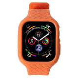 Apple Watch 45mm Ranneke Kudottu Tekstuuri Oranssi