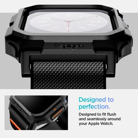 Spigen Apple Watch 46mm (Series 10/11) Ranneke ja Kuori Lite Fit Pro Matte Black