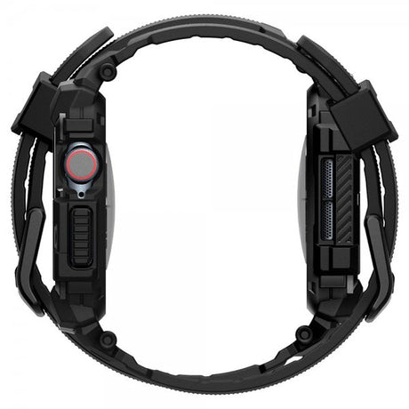 Spigen Apple Watch 46 mm (Series 10/11) ranneke ja suojakotelo Rugged Armor Pro Matte Black