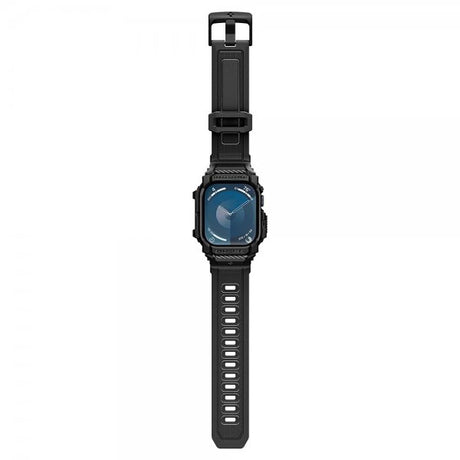 Spigen Apple Watch 46 mm (Series 10/11) ranneke ja suojakotelo Rugged Armor Pro Matte Black