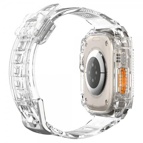 Spigen Apple Watch Ultra 49mm ranneke ja suojakotelo Rugged Armor Pro Crystal Clear