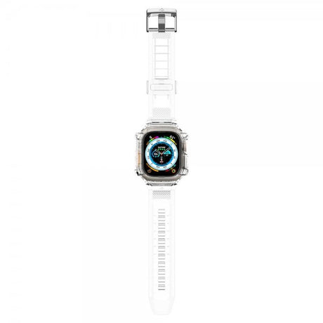 Spigen Apple Watch Ultra 49mm ranneke ja suojakotelo Rugged Armor Pro Crystal Clear