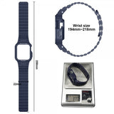 Apple Watch Ultra 49mm ranneke ja kuori, silikoni, magneettikiinnitys, musta