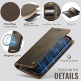 CaseMe iPhone 16e/iPhone 17e Kotelo C49 Series Ruskea