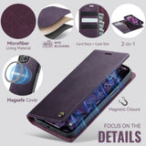 CaseMe iPhone 15 Kotelo C49 Series Violetti