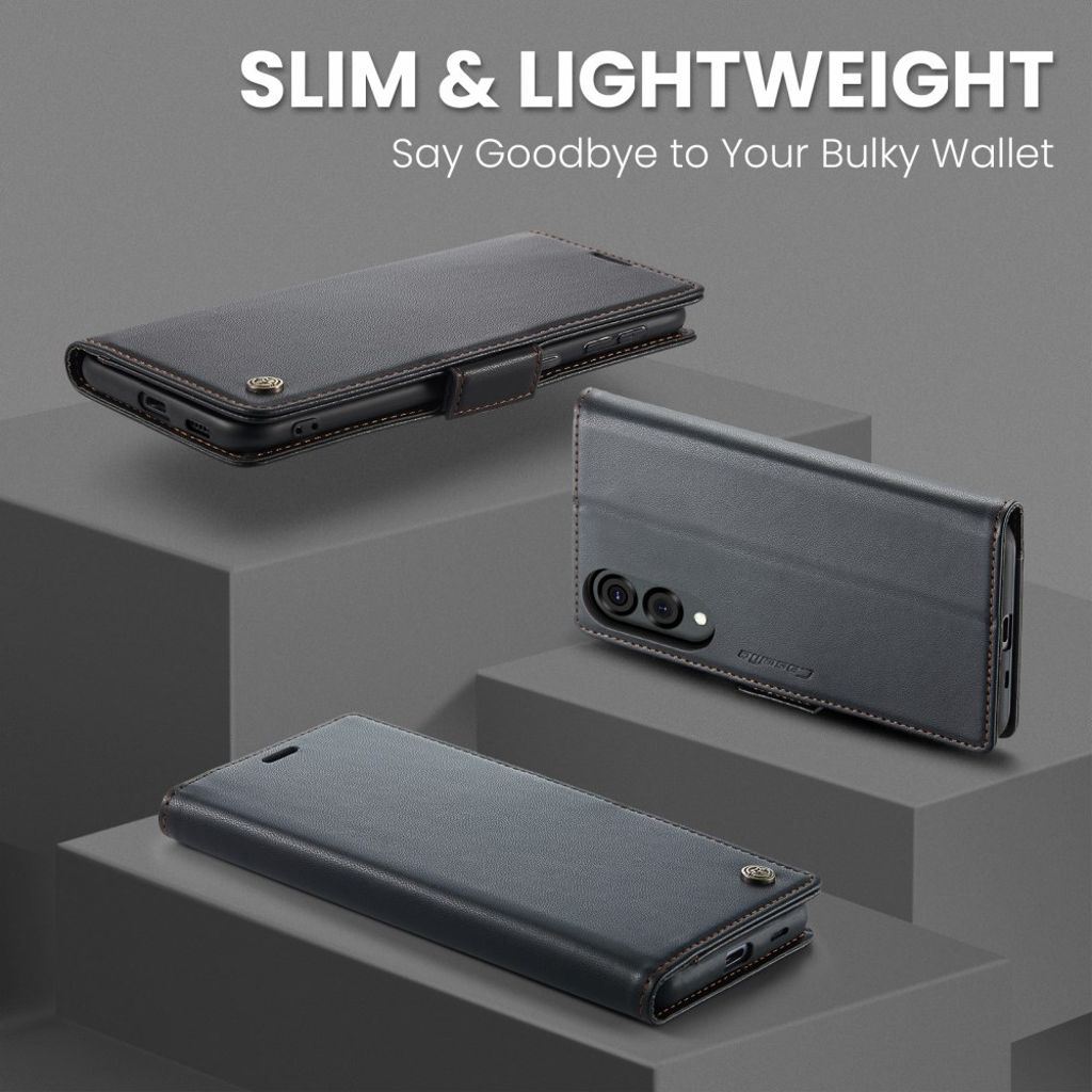 CaseMe Samsung Galaxy S25 Edge Kotelo 023 Series Musta