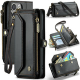 CaseMe iPhone 15 Pro Kotelo C36 Series Musta