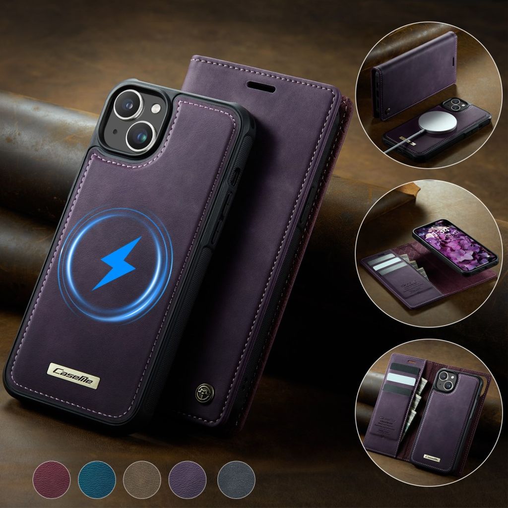 CaseMe iPhone 15 Kotelo C49 Series Violetti