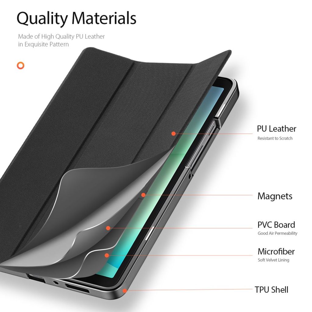Dux Ducis Samsung Galaxy Tab A9/Galaxy Tab A11 Kotelo DOMO Series Musta