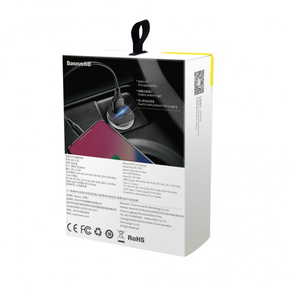 Baseus Autolaturi PPS 30W Type-C & USB-A Hopea