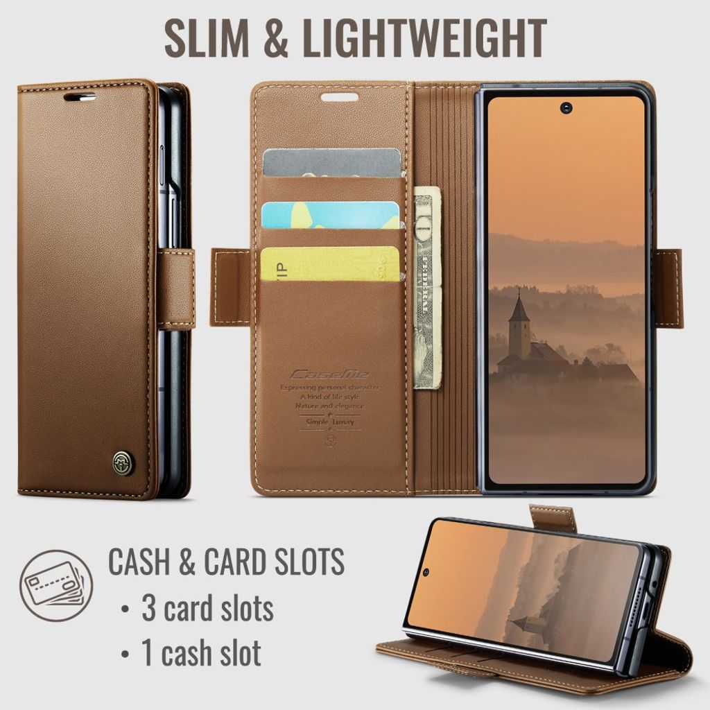 CaseMe Samsung Galaxy Z Fold 8 Ultra Kotelo 023 Series Ruskea