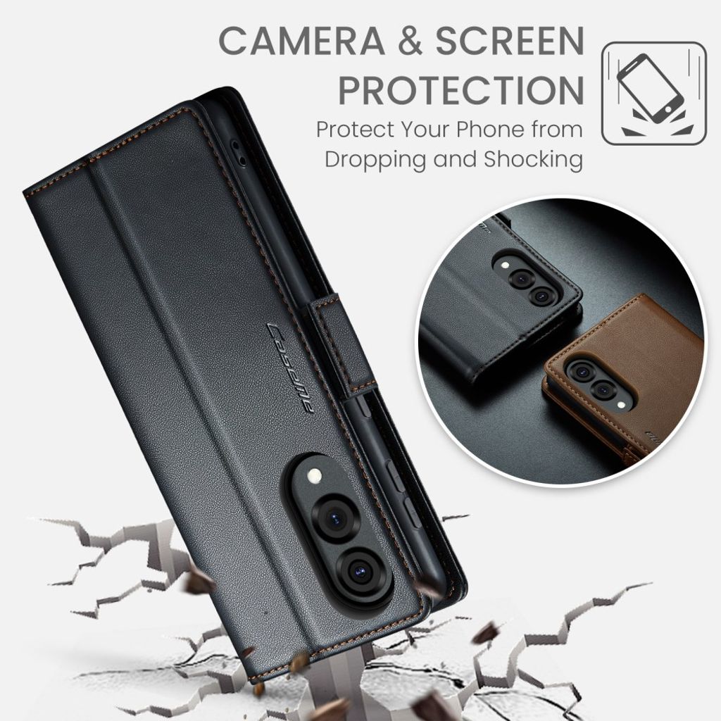 CaseMe Samsung Galaxy S25 Edge Kotelo 023 Series Musta