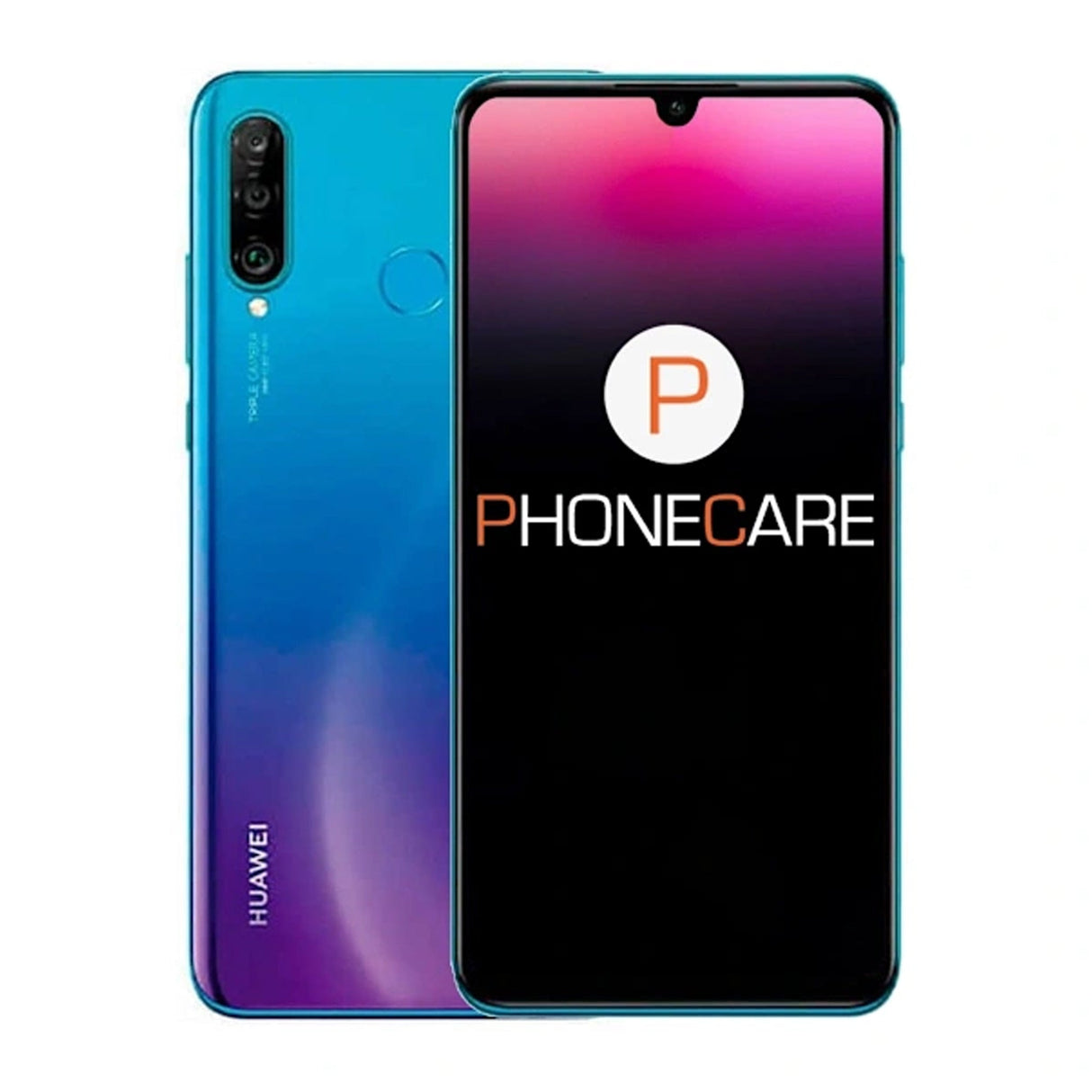 Käytetty Huawei P30 Lite 128GB Peacock Blue – Hyvä kunto
