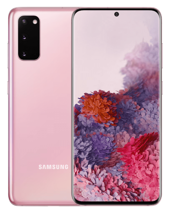 Käytetty Samsung Galaxy S20 128 Gt Vaaleanpunainen – Hyvä kunto