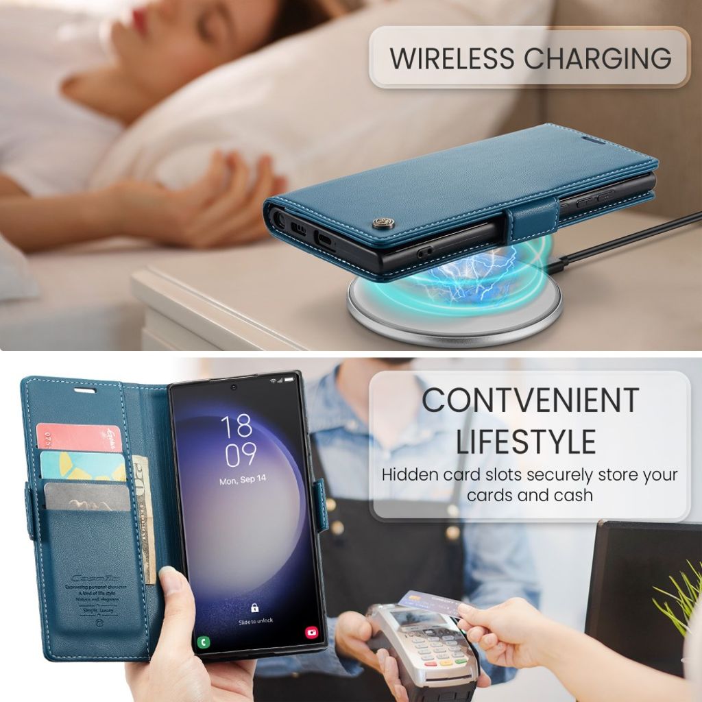 CaseMe Samsung Galaxy S24 Ultra Kotelo 023 Series Sininen