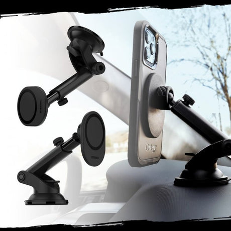 Otterbox Autoteline Car Dash & Windshield Mount MagSafe Musta