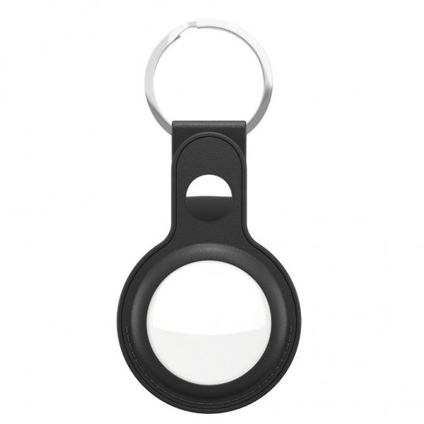 KeyBudz AirTag -pidike, nahkaa, 2 kpl, musta