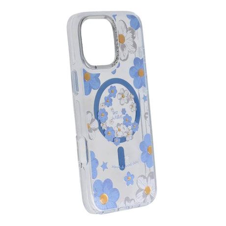 iPhone 16 Pro Kuori kukkakuvio MagSafe Sininen
