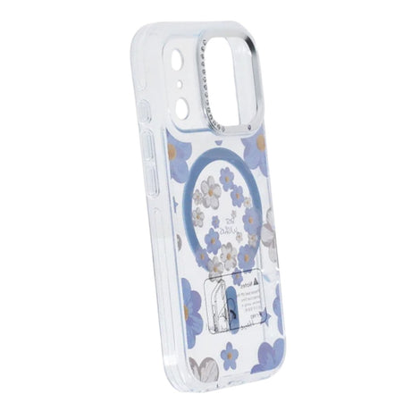 iPhone 17 Pro Kuori kukkakuvio MagSafe Sininen