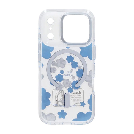 iPhone 17 Pro Kuori kukkakuvio MagSafe Sininen
