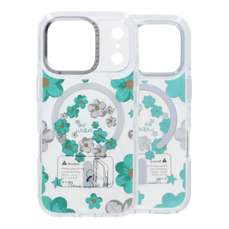 iPhone 17 Pro Kuori kukkakuvio MagSafe Vihreä