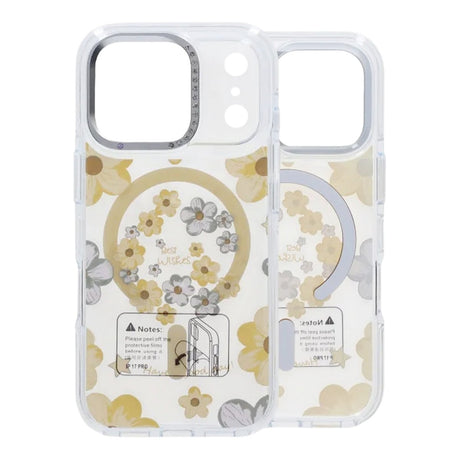 iPhone 17 Pro Max Kuori kukkakuvio MagSafe Keltainen