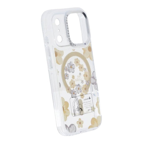 iPhone 17 Pro Max Kuori kukkakuvio MagSafe Keltainen