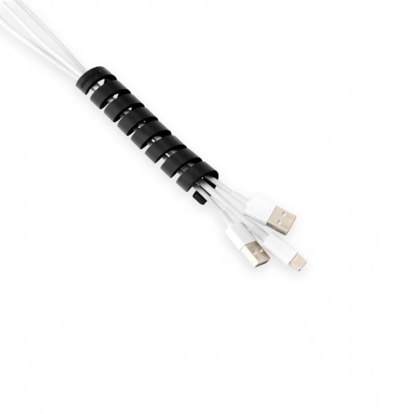 Bluelounge CableCoil 4 kpl:n pakkaus – musta