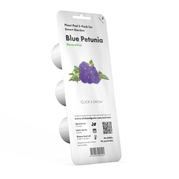 Click and Grow Smart Garden täyttöpakkaus 3 kpl – sininen petunia
