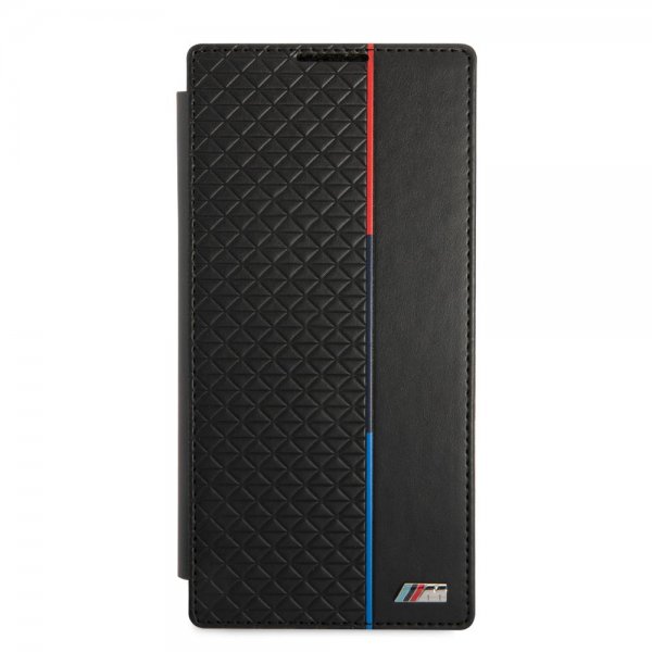 BMW Samsung Galaxy S22 Ultra Kotelo Triangle Pattern & Tricolor Stripe Musta