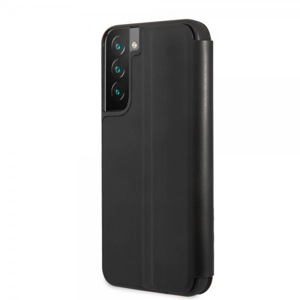 BMW Samsung Galaxy S22 Plus -suojakuori, Triangle Pattern & Tricolor Stripe, musta
