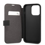 BMW iPhone 13 Pro -kotelo Tricolor Carbon Effect musta