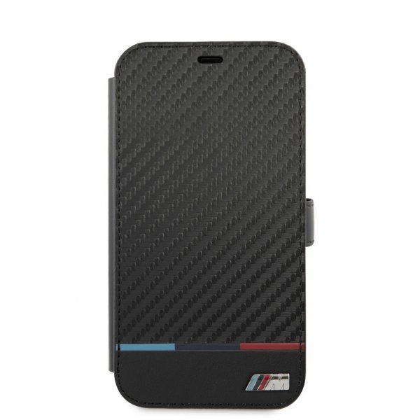 BMW iPhone 13 Kotelo Tricolor Carbon Effect Musta