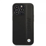 BMW iPhone 14 Pro Max Suojakuori Big Logo Stripe Musta