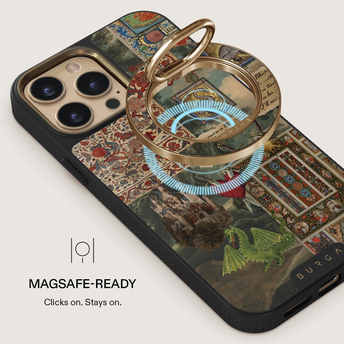 Burga Pidike Mobilring MagSafe Oath Kulta